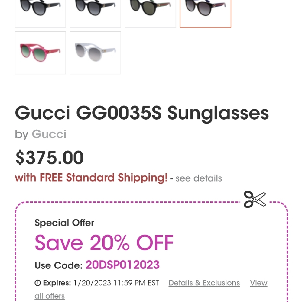 NWOT Gucci Brown Green Red Web Gold Medium Large Frame Sunglasses Glasses - Picture 10 of 10